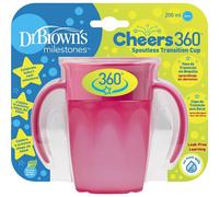 Dr Brown Verre 360 sans embout buccal rose 200ml