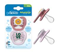 Dr. Brown's Advantage Lot de 2 tétines pour bébé Rose