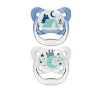 Dr. Brown's Advantage Lot de 2 tétines réversibles nocturnes en silicone Taille 2 6-18 m - modèle aléatoire