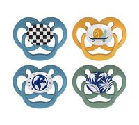 Dr. Brown's Advantage Symmetrical Pacifier with Air Flow, Blue Glow-in-the-Dark, 4-Pack, 6-18m