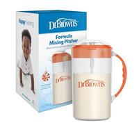 Dr. Brown's Baby Formula Mixing Pitcher with Adjustable Stopper, Locking Lid & No Drip Spout, Orange, BPA Free, 36oz, 1 Pack
