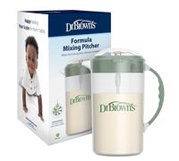 Dr. Brown's Baby Formula Pichet mélangeur avec bouchon réglable, couvercle verrouillable et bec verseur anti-goutte, 946 ml, sans BPA, olive
