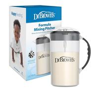 Dr. Brown's Baby Formula Pichet mélangeur avec bouchon réglable et couvercle verrouillable, sans bec anti-goutte, 907 ml, sans BPA, noir