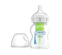 Dr. Brown's Biberon anti-coliques Large Options + 150 ml Transparent Biberon + 0 mois