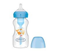 Dr Brown's Biberon Silicone Natural Flow Bleu Forêt 270ml 1 Unité