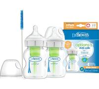 Dr Brown's | Biberon anti-coliques Options+ - 150ml - 2 pièces - sans BPA - Avec nouveau design de tétine