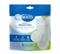 Dr. Brown's Coussinets d'allaitement réutilisables pour l'allaitement, Coussinets d'allaitement lavables avec Sac à Linge, Absorption Jour et Nuit, 8 pièces