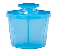 Dr. Brown's Distributeur de lait pour bébé avec couvercle à clipser pour les repas en déplacement, distributeur de lait en poudre pour voyager avec un nourrisson, bleu