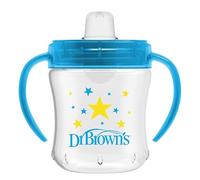 Dr. Brown's Gobelet de transition à bec souple, 177 ml, bleu