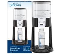 Dr. Brown's Insta-Prep Distributeur d'eau chaude pour préparer instantanément le biberon de lait maternisé, réservoir en verre de grande capacité avec 3 réglages de température, noir