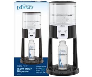 Dr. Brown's Insta-Prep Distributeur d'eau chaude pour préparer instantanément le biberon de lait maternisé, réservoir en verre de grande capacité avec 3 réglages de température, noir