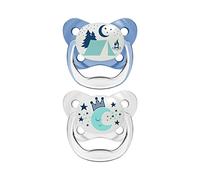 Dr. Brown's Lot de 2 tétines de nuit en silicone Prevent T2 6-18 mois Bleu