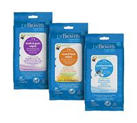 Dr. Brown's Lot de 3 paquets de 40 lingettes saines pour bébés et tout-petits
