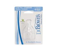 Dr. Brown's Lot de 6 Natural Flow Level 2 Standard Nipple