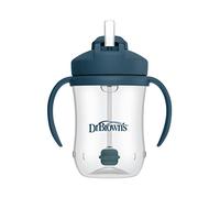 Dr. Brown's Milestones Baby 's First Straw Cup Sippy Cup with Straw 6m+, 9oz/270ml, Dark Blue
