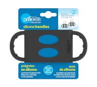 Dr. Brown's Milestones Poignées de biberon 100% silicone à col large Noir