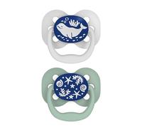 Dr Brown's Natural Flow Advantage Lot de 2 tétines phosphorescentes - Stade 1 (0-6 mois) - Bleu
