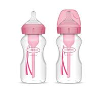 Dr. Brown's Natural Flow Options+ Biberons anti-coliques à col large 270 ml Rose