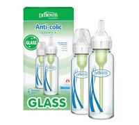 Dr. Brown's Natural Flow Options+ Lot de 2 biberons étroits en verre pour bébé 237 ml