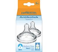 Dr. Brown's Options + Anti-Colique Tétine Phase 2 Biberon Col Large 2 pièces