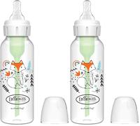 Dr. Brown's Options Biberon standard Bouche étroite 250 ml bleu - Modèles aléatoires (Lot de 2)