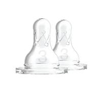 Tétine en silicone naturelle standard du Dr Brown +6mois N3 2 pièces