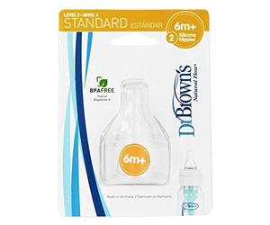 Dr. Brown's Original Nipple, Level 3 (6m+), 2-Pack