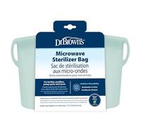 Dr. Brown's Sac stérilisateur à vapeur pour biberons, tire-lait et autres accessoires pour tout-petits, 100% silicone, sac de stérilisation réutilisable