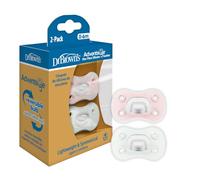 Dr. Brown's Sucettes symétriques en silicone, 0-6 mois, rose et menthe, x2 | Forme symétrique réversible