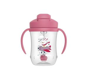 Dr. Brown's TC91011 Gobelet avec paille pour bébé Rose 270 ml