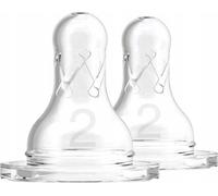 Dr Brown's Tétine en silicone Biberon Tétine pack de 2 dès 3 mois