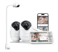Dr.Care Babyphone 2 Camera WiFi 1080p, 4", App, 1 Support à Pince & 3000mAh
