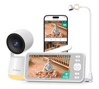 Dr.Care Babyphone Camera WiFi 2K, écran 5",App, support à pince, mode privé | Alertes mouvement, 5000mAh amovible, portée 390m, vision nocturne HD, VOX, audio bidir., veilleuse, détection temp.& humidité