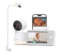 Dr.Care LumiView Babyphone Caméra avec Clip - WiFi Écran 5" 2K FHD, Contrôle App, Mode Confidentialité, Batterie 5000mAh, Alertes Bruit/Mouvement, Vision Nocturne HD, Lumière RGB