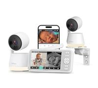Dr.Care LumiView Babyphone WiFi 2 Caméras 5" 2K FHD - Contrôle Via App, Confidentialité, Batterie 5000mAh, Alertes Cris & Mouvements, Vision Nocturne HD, Multi-Utilisateurs, Portée 390m