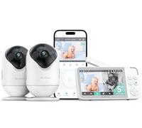 Dr.Care VistaView Babyphone 2 Camera WiFi, Écran 5" 1080P, Caméra 2K, Appli, Alertes Pleurs & Mouvements, Vision Nocturne HD, 5000mAh, Audio Bidirectionnel, Portée 390m (2 Caméra + 1 Moniteur)
