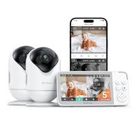 Dr.Care VistaView Babyphone Caméra Bébé WiFi, Écran Divisé 1080P & Caméra 2K, Contrôle Via App, Alertes Pleurs&Mouvements, Vision Nocturne HD (Moniteur 5" avec 2 Caméras)