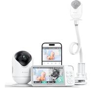 Dr.Care VistaView Babyphone Caméra Bébé WiFi, Écran Divisé 5" 1080P & Caméra 2K, Contrôle Via App, Alertes Pleurs&Mouvements, Vision Nocturne HD, Batterie 5000mAh, Audio Bidirectionnel, Portée 390m