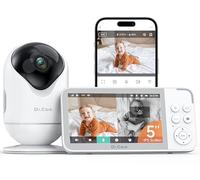 Dr.Care VistaView Babyphone Caméra Bébé WiFi, Écran Divisé 5" 1080P & Caméra 2K, Contrôle Via App, Alertes Pleurs&Mouvements, Vision Nocturne HD, Batterie 5000mAh, Portée 390m (1 Caméra + 1 Moniteur)