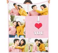 Dr Custom Plaid Personnalisé - Cadeau Personnalisé, Couverture Personnalisée avec Photo pour Bébé, Enfant, Fils, Fille, Maman, Papa, Idée Cadeau pour Anniversaire, Fête des Mères et Pères