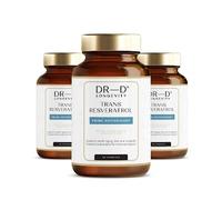 DR-D Longevity Trans Resvératrol - 1000 mg - Antioxydant Premium 99% Trans-Resvératrol Pur Hautement Dosé 60 Gélules Vegan - 30 Doses journalières (3 mois/3 Bouteilles)