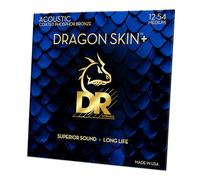 DR DAP-12 - Cordes de guitare acoustique en bronze phosphoreux avec revêtement DRAGON SKIN+™, son supérieur avec sensation confortable et longue durée de vie, légères 12-54