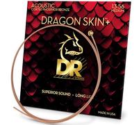DR DAP-13 - Cordes de guitare acoustique en bronze phosphoreux avec revêtement DRAGON SKIN+™, son supérieur avec sensation confortable et longue durée de vie, légères 13-56