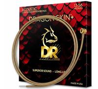 DR DAP-13 - Cordes de guitare acoustique en bronze phosphoreux avec revêtement DRAGON SKIN+™, son supérieur avec sensation confortable et longue durée de vie, légères 13-56