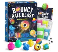 Dr. Daz Bouncy Ball Blast pour Enfants - Fabrique 5 Balles Rebondissantes, Brille dans Le Noir, 4 Moules, Yeux Mobiles, Kit Scientifique et Loisirs Créatifs STEM pour Garçons Filles 6 7 8 9 10 Ans