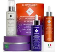 Dr. Dermaluci Lab TRIO Cadeau Routine BIO Anti-Âge - Repulpe, Renouvelle, Hydrate, Illumine - Sérum Vitamine C + Crème Collagène + Sérum Rétinol - AIAB, Nickel Tested, Made in Italy - 300ml