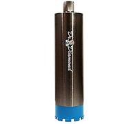 Dr. Diamond | Couronne de forage diamantée et carotteuse pour béton avec 1 1/4" et longueur utile de 450 mm pour le perçage humide et sec | Ø 127 mm