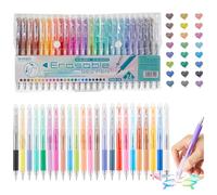 DR DOURONGE Lot de 24 stylos à encre gel effaçables - Écriture lisse, sans saut, poignées en caoutchouc souple pour plus de confort - Idéal pour les étudiants, le dessin, l'art, la prise de notes et