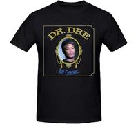 Dr Dre The Chronic Designer Tee Shirts for Men Black Manches Courtes(Large)
