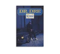 Dr. Dre The Chronic Poster imprimé sur toile avec signature limitée - Couverture de l'album - Affiche de couverture de musique - Pop Hip Hop Rap - Décoration murale pour fille et garçon - 30 x 45 cm